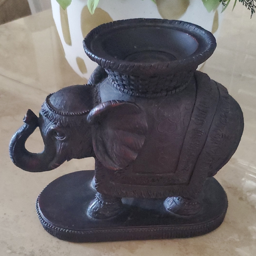 Neiman Marcus Dark Brown Elephant Sculpture